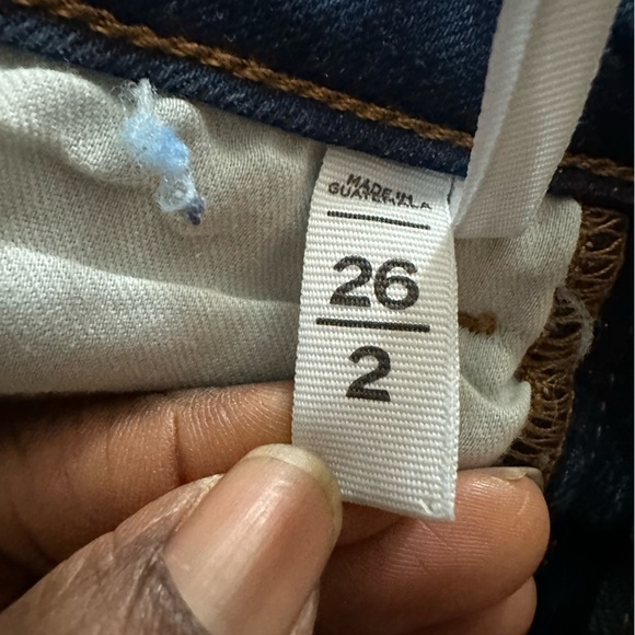 Loft Curvy Kick Crop Jeans Boot cut  Womens Size 2/26 High Rise Cotton Stretch - Picture 11 of 12